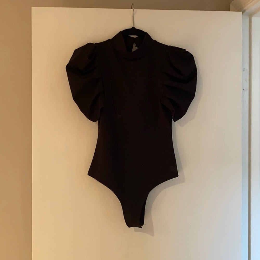 Puff Sleeve Turtleneck Bodysuit